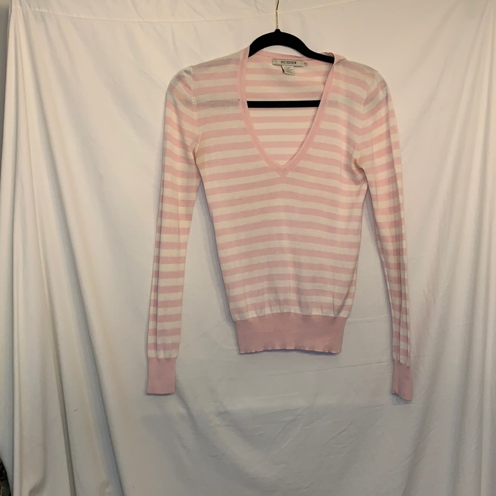 Vintage pink as White Stripe top from Holtrenftew